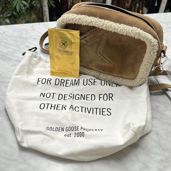 Golden Goose Star Suede and Sherling Crossbody Handbag - Picture 14 of 16